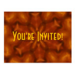 Fiery Orange Invitation Postcard
