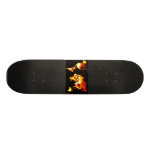 Fiery World Map Illustration Custom Skate Board