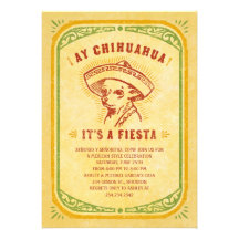 Fiesta Invitations - Aye Chihauhau Vintage Mexican