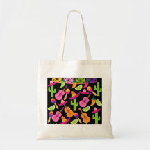 Fiesta Party Sombrero Cactus Limes Peppers Maracas Bag