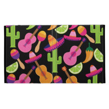 Fiesta Party Sombrero Cactus Limes Peppers Maracas iPad Folio Covers
