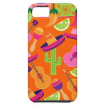 Fiesta Party Sombrero Cactus Limes Peppers Maracas iPhone 5 Cover