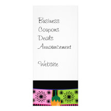 Fiesta Party Sombrero Cactus Limes Peppers Maracas Personalized Rack Card