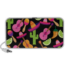 Fiesta Party Sombrero Cactus Limes Peppers Maracas Portable Speaker