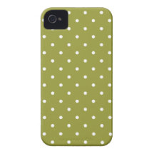 Fifties Style Green Polka Dot Iphone 4/4S Case Case-Mate iPhone 4 Cases