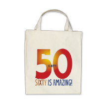 Fifty is nifty tote bags