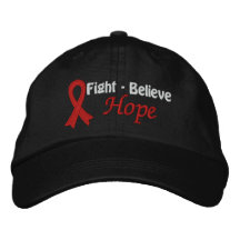 Fight Believe Hope - Heart Disease Awareness Embroidered Hat