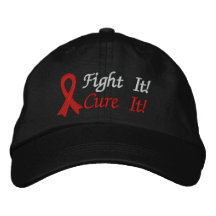 Fight It! Cure It! - Heart Disease Awareness Embroidered Baseball Caps