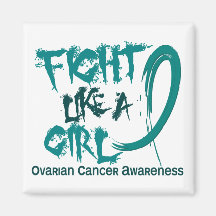 Fight Like A Girl 5.3 Ovarian Cancer Fridge Magnet