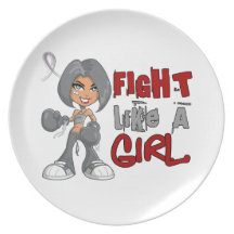 Fight Like a Girl Brain Cancer 42.8.png Dinner Plate