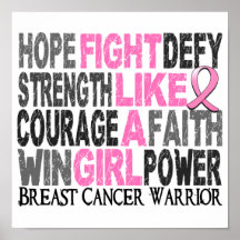 Fight Like A Girl Breast Cancer 23.4 Print