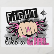 Fight Like A Girl Breast Cancer 27.8 Personalized Flyer