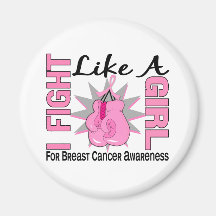 Fight Like A Girl Breast Cancer 8.5 Refrigerator Magnet
