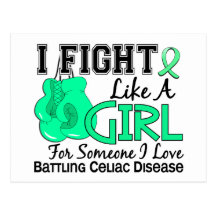 Fight Like A Girl Celiac Disease 15.6 Postcards
