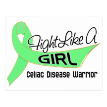 Fight Like A Girl Celiac Disease 25.4 Postcard