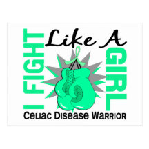 Fight Like A Girl Celiac Disease 8.2 Postcards