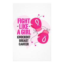 Fight Like A Girl - knock out breast cancer Stationery