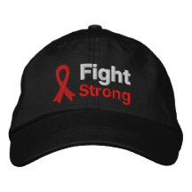 Fight Strong - Heart Disease Awareness Embroidered Baseball Caps