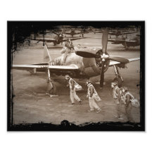Fighter Pilots Training on P-47 Thunderbolts Photo Print