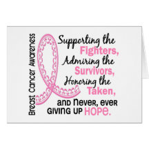Fighters Survivors Taken 4 Breast Cancer Card