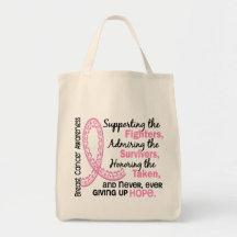 Fighters Survivors Taken 4 Breast Cancer Tote Bag