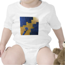 Figure between Buildings Baby Bodysuit
