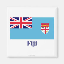 Fiji Flag with Name Refrigerator Magnets