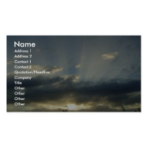 Fiji Sky Full Of Clouds Business Card Template