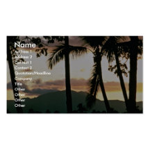 FiJi Sunset Business Card Templates