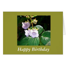 Fiji Tropical Purple Orchid Birthday Card