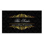 Filigree and Damask Event Planner Business Cards