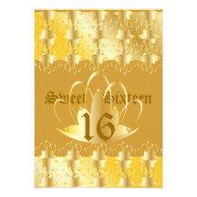 Filigree Extravaganza Sweet Sixteen -Cust, Custom Invite