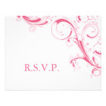 Filigree Swirl Honeysuckle Pink RSVP invitations