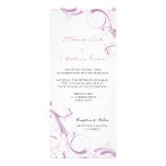 Filigree Swirl Violet 4 x 9.25 Wedding invitations