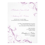 Filigree Swirl Violet 5x7 Wedding invitations