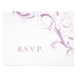 Filigree Swirl Violet RSVP invitations