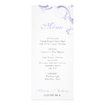 Filigree Swirls Lavender Menu invitations