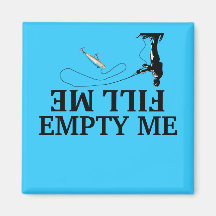 Fill me-empty me fishing Dishwasher Magnets