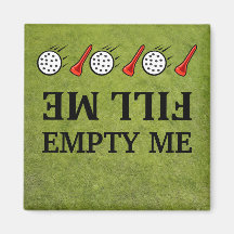 Fill me-empty me golf Dishwasher Magnets