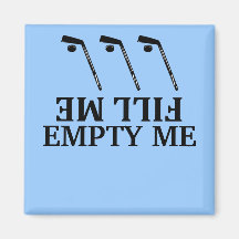 Fill me-empty me hockey Dishwasher Magnets