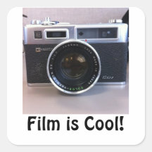 Film is Cool! (Yashica) Square Sticker