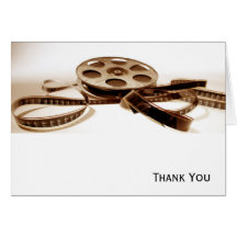 Film Reel in Sepia Tones Background Card