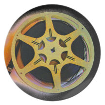 Film Reel Plate by Leslie Harlow