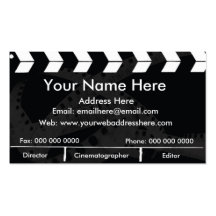 Film Slate Business Cards