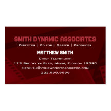 Film Spring Red Business Card