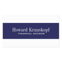 Financial Advisor Business Cards