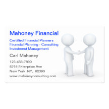 Financial Consulting Insurance Agent Business Cards