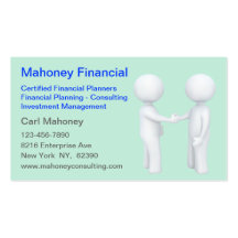 Financial Consulting Insurance Agent Business Card Template