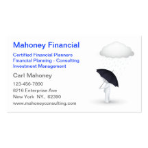 Financial Consulting Insurance Agent Business Card Template