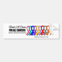Find A Cure For All Cancers Bumper Sticker